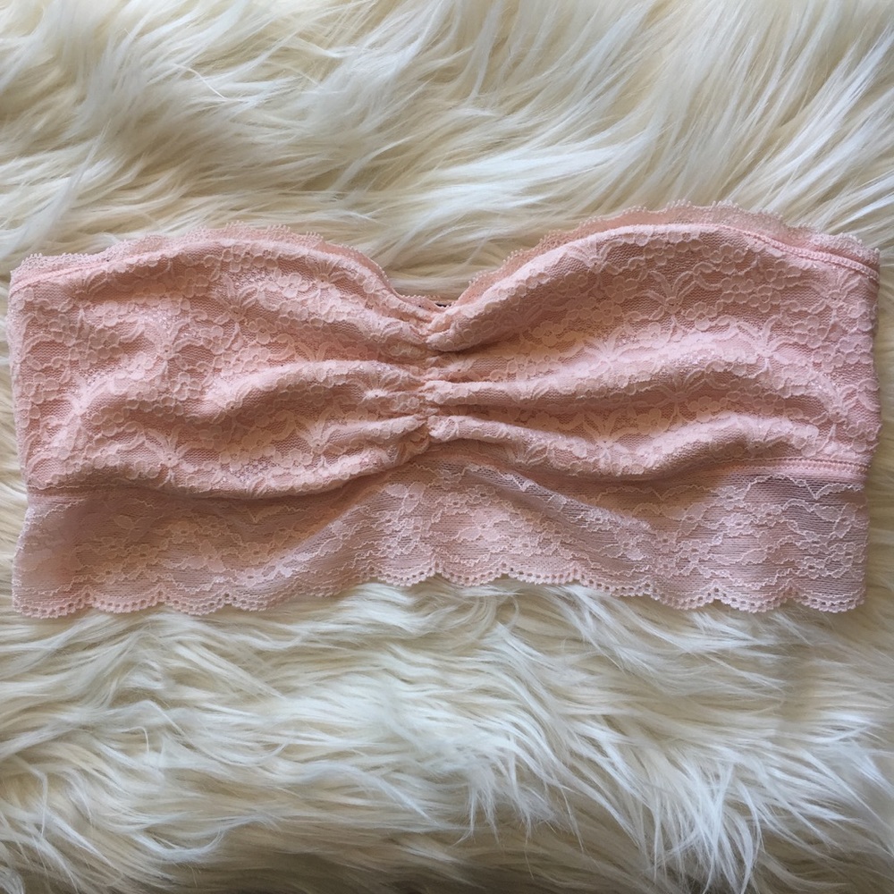 NWOT blush aerie signature lace bandeau - Picture 2 of 6